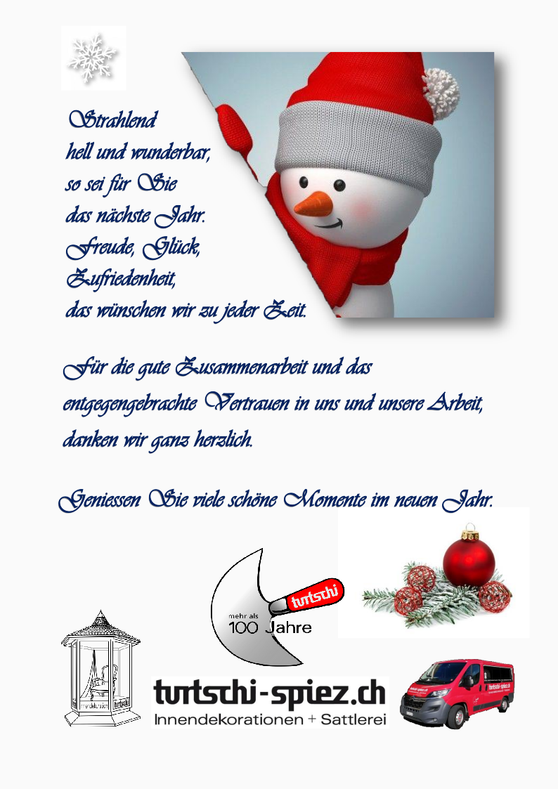 sjtts Weihnachtskarte an Kunden 2024