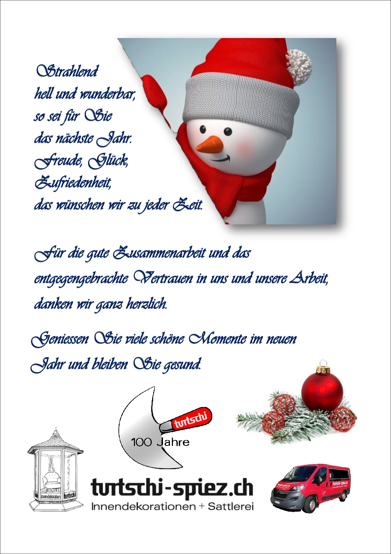 tssjt Weihnachtskarte an Kunden 2020 mit Hintergrund